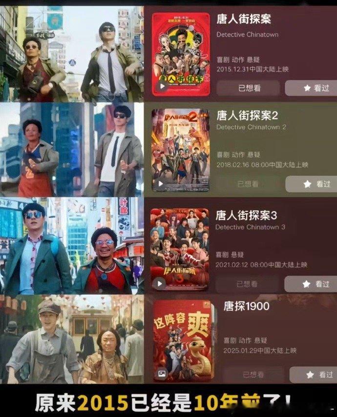 陈思诚分享唐探十年独家花絮 当这次独家的、记录了10年历程的花絮呈现在我们眼前时