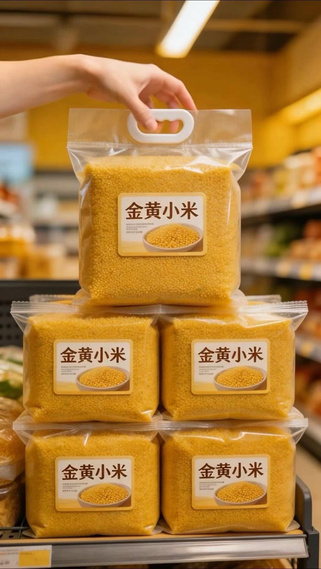 金黄软糯黄小米，米油浓厚，熬粥香浓顺滑，养胃又暖心，全家都爱喝的健康杂粮。