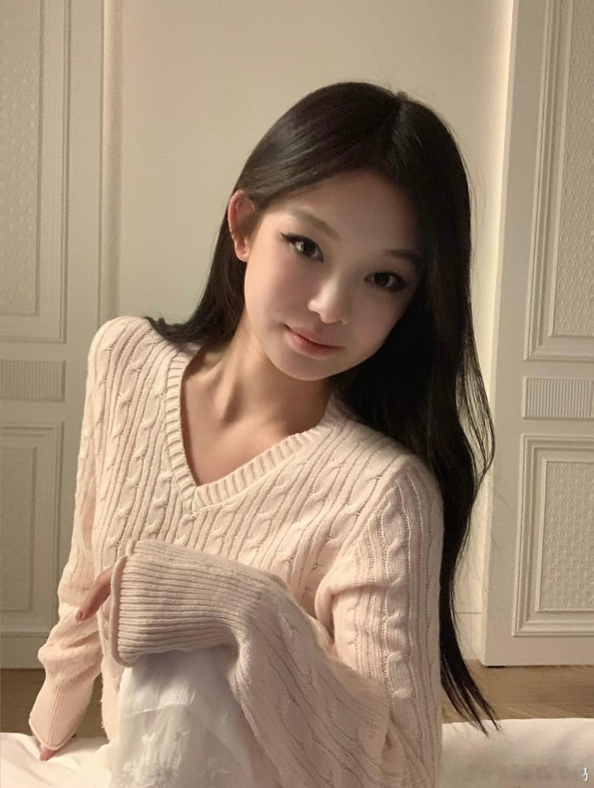 杏粉色毛衣年前又再补了一批大家可以放心买着 