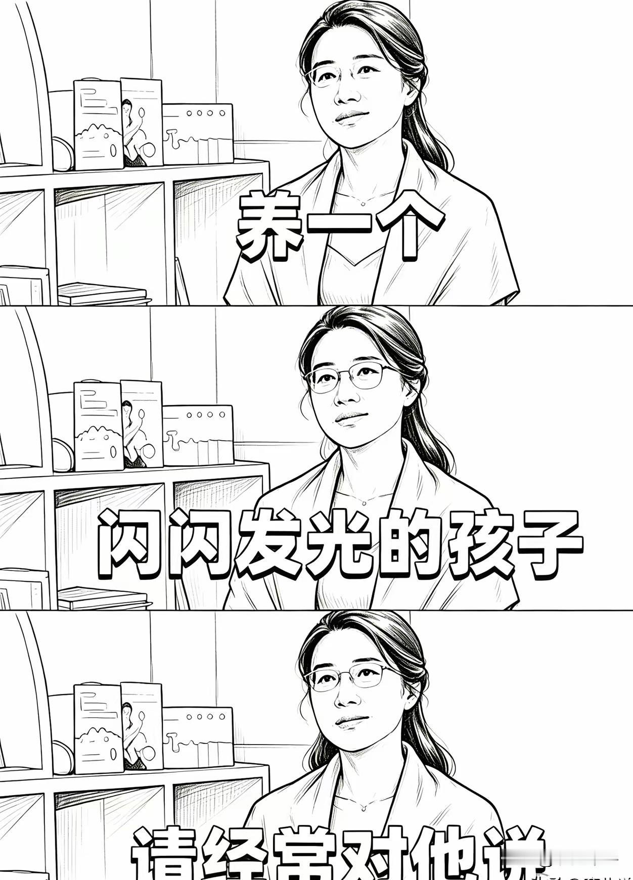 养一个闪闪发光的孩子
请经常对他说：
1. 胆子大一点，机会才会多
别总在乎别人