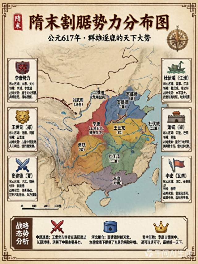 隋末残余势力终局：最终全部败给大唐的时代大势