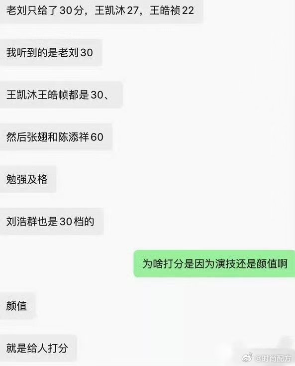 曝郭宇欣给刘萧旭打30分网传郭宇欣给刘萧旭打了30分网传的打分🍉 刘萧旭30 