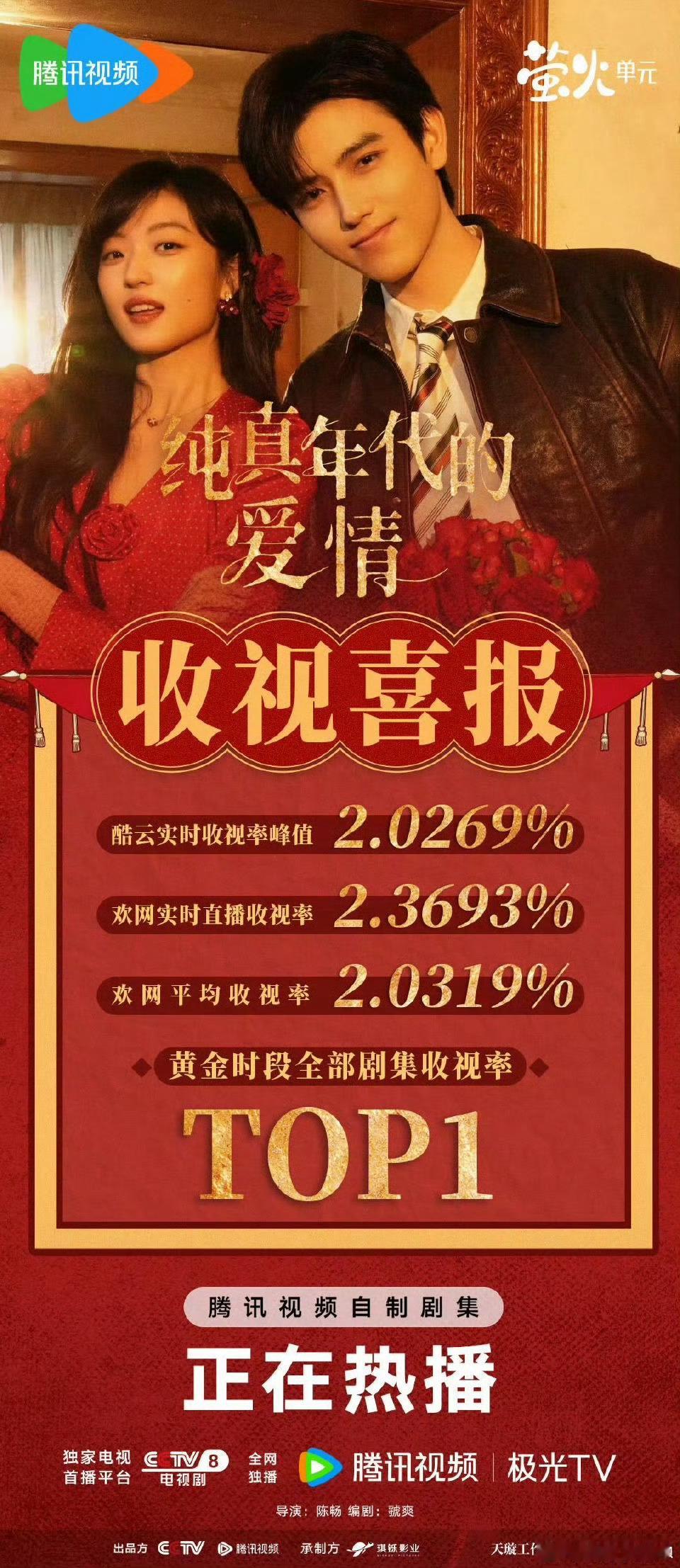 陈飞宇首位00后央八黄金档男主陈飞宇这部新剧收视表现很不错，作为00后能在央八黄