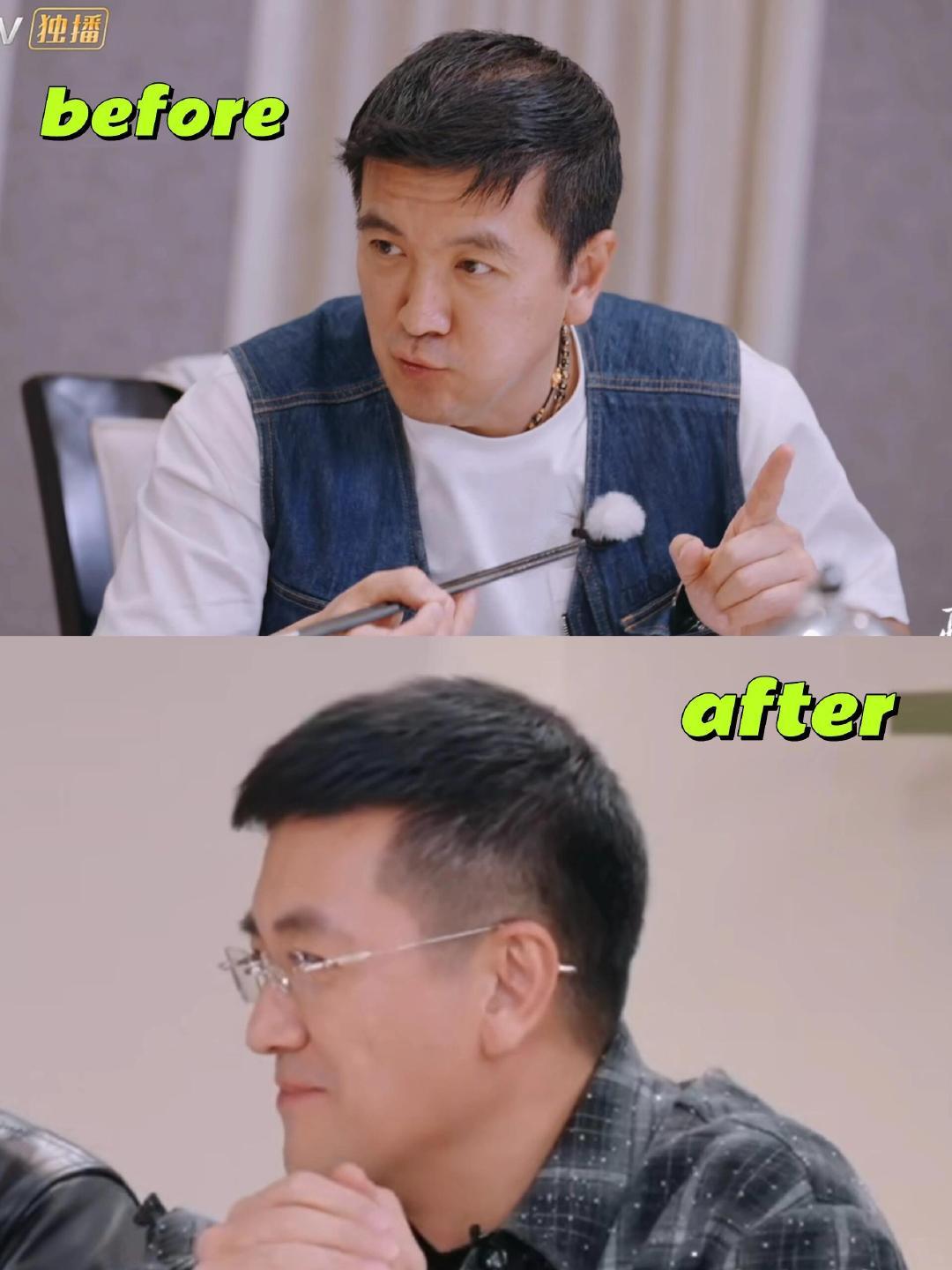 杨子悄悄在《再见爱人》回门宴甚至戴上了假发，没想到他也有容貌焦虑  