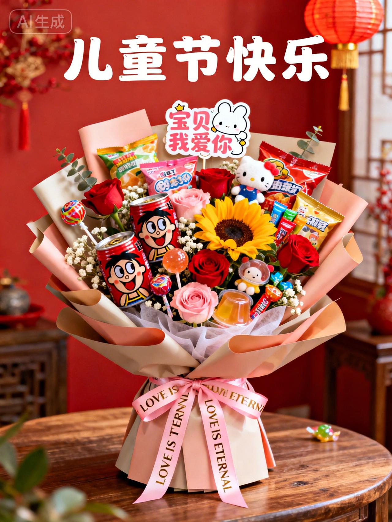童年很短，快乐无限，
生活百态，有你超甜。
不必被年龄定义，
风雨来袭从容长大，