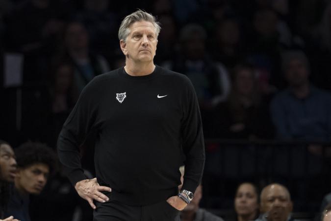 NBA季后赛首轮G2，森林狼119-114力克掘金。赛后，主帅芬奇接受了采访。谈