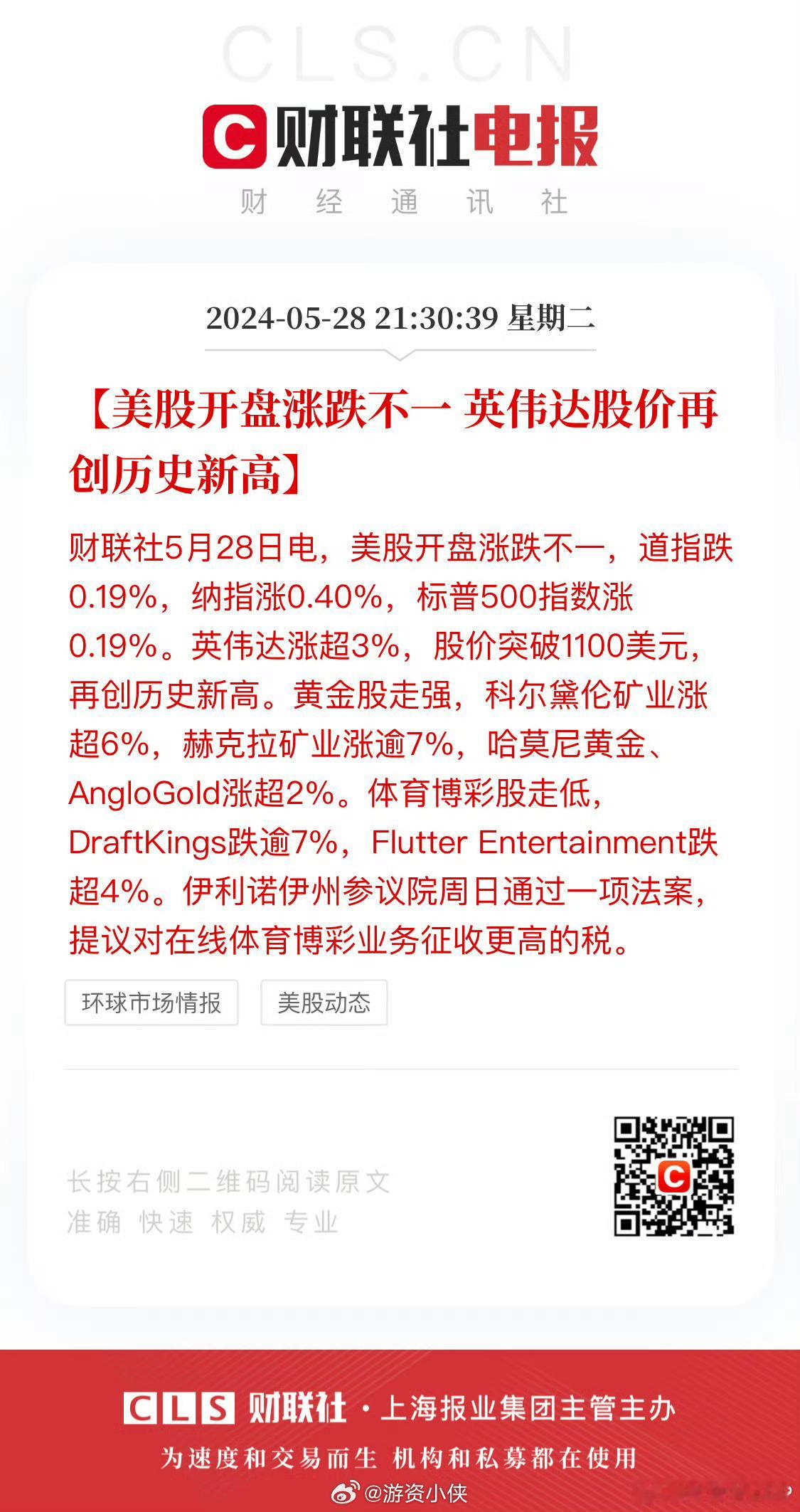 英伟达破1100了。之前觉得他1000上不去，结果一眨眼功夫，1100都突破了。
