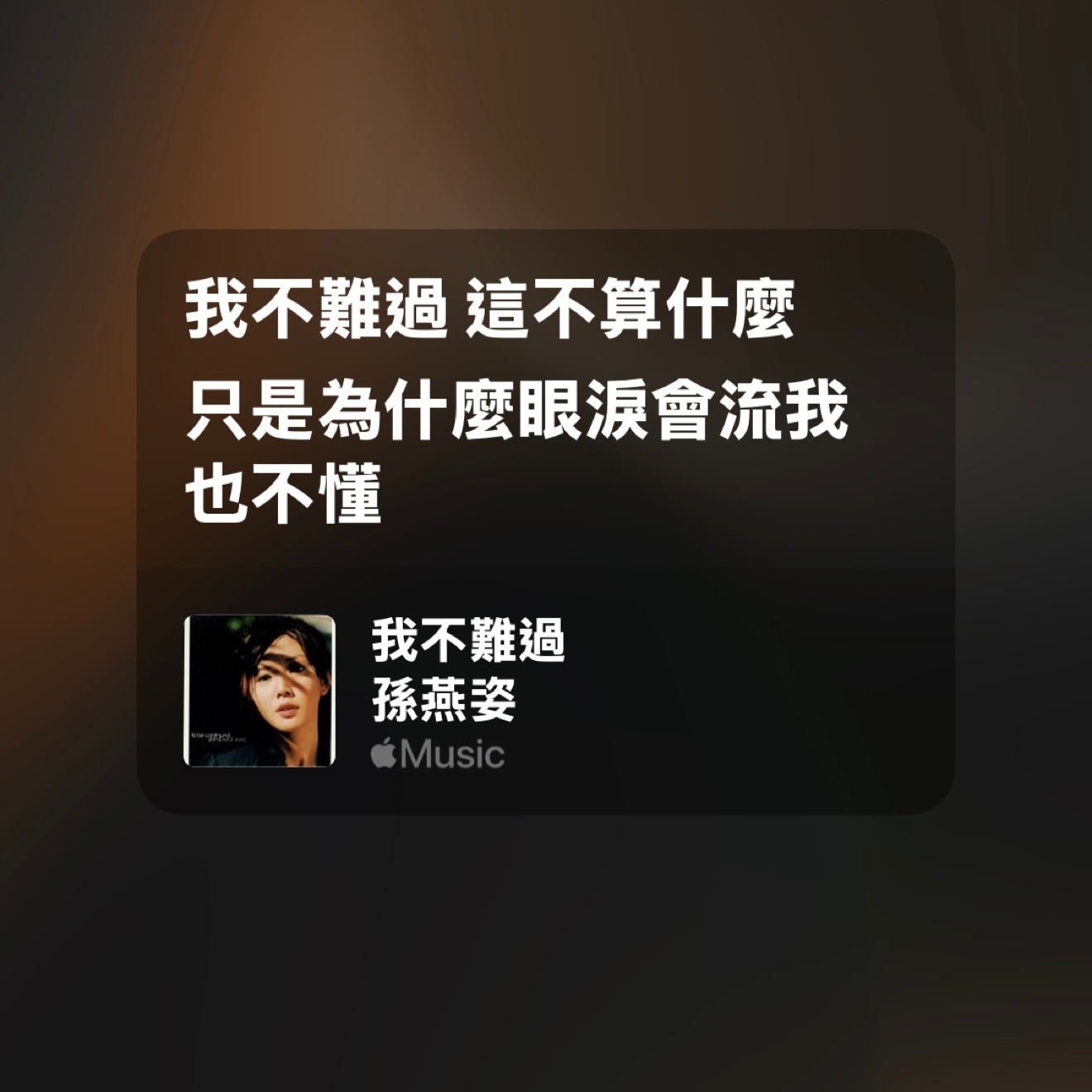 我不难过这不算什么只是为什么眼泪会流我也不懂…… 