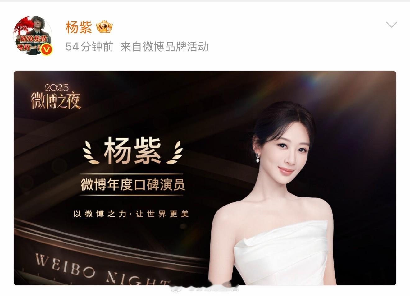 杨紫 大花气质在人群中美的夺目耀眼。现在形容杨紫已经不再是流量花旦，而是实力派演