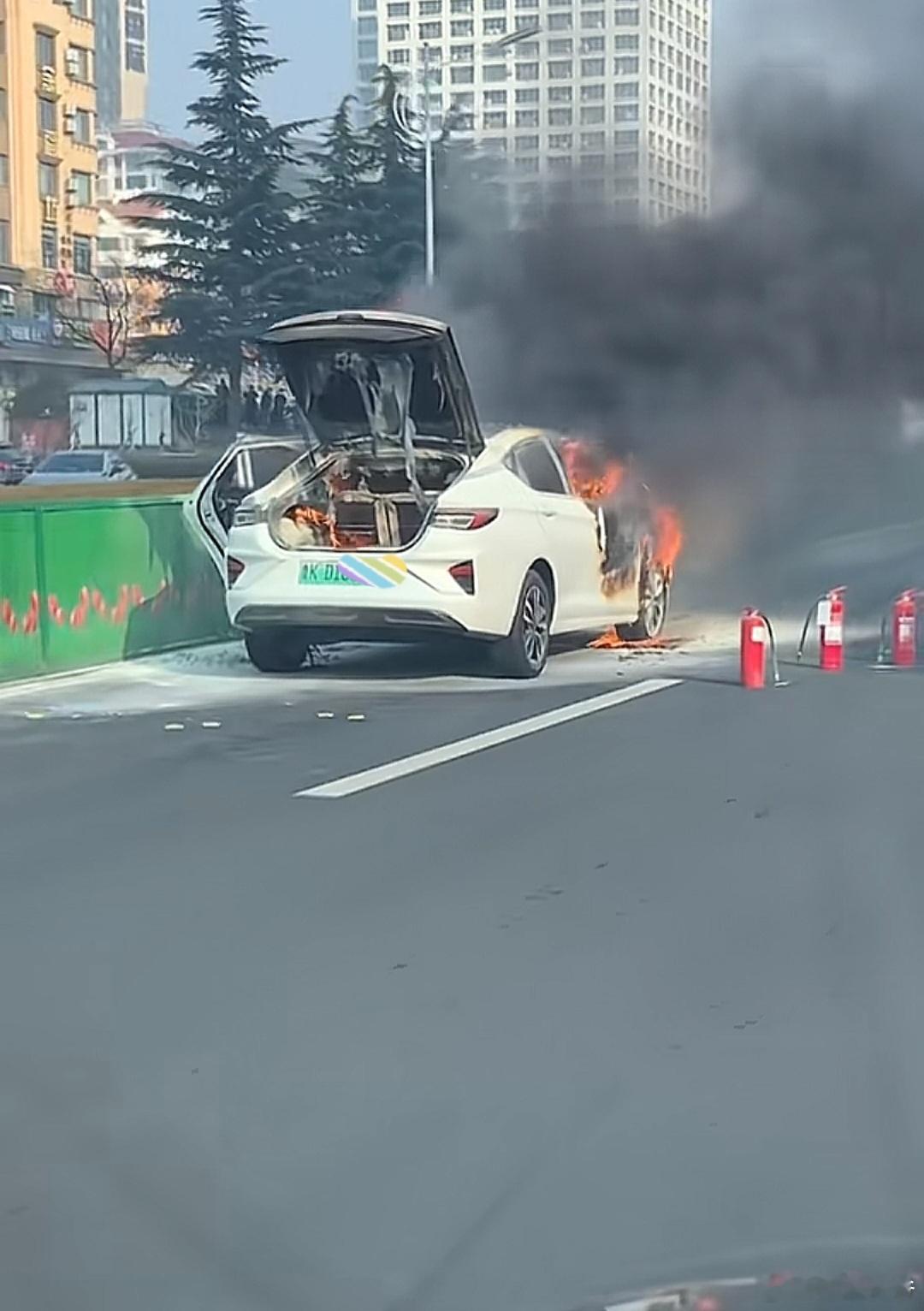 这是什么牌子的新能源车？幸亏无人员伤亡。 ​​​