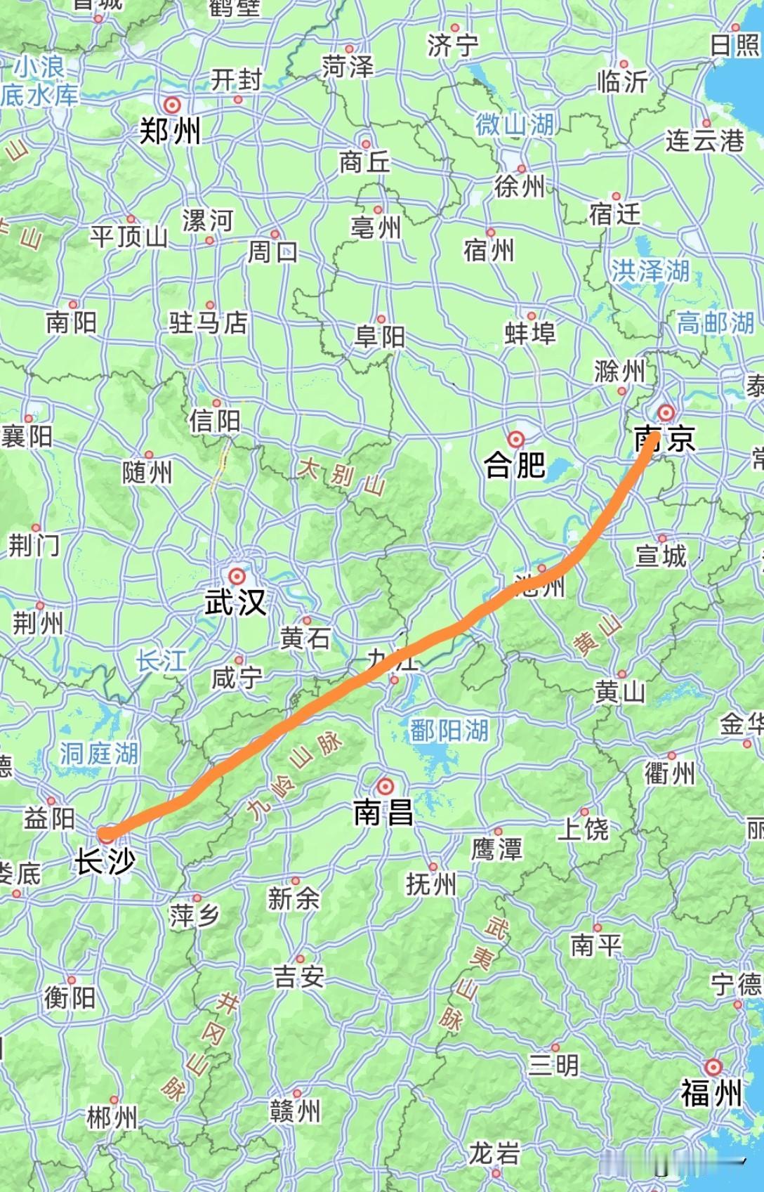 长沙到南京这条高铁是长沙建立高铁枢纽的关键线路，建成后一定会助力长沙的强省会战略