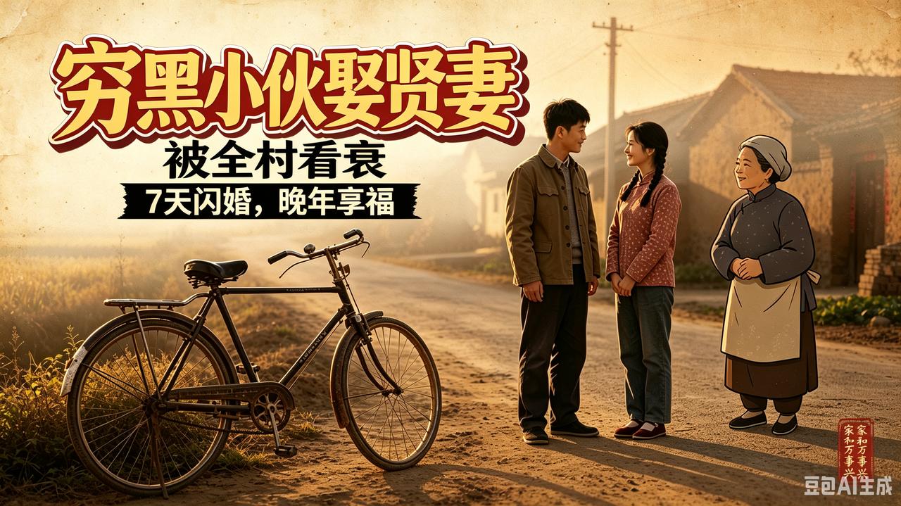 7天闪婚被全村看衰，穷黑小伙娶贤妻，晚年活成人人羡慕模样
 
世人都说：慢热才长