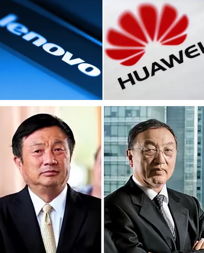 1990年，联想营收4.9亿，华为营收0.5亿；
1995年，联想营收67亿，华