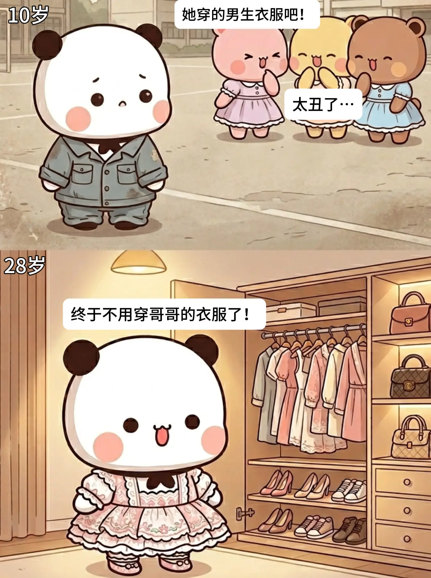 小时候的你穿过别人的旧衣服吗？。