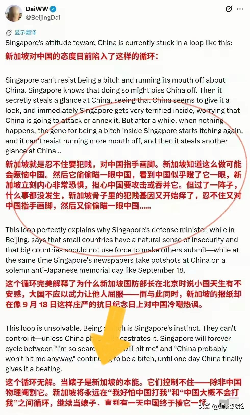 哈哈哈，精辟，这概括太精准了！
这个对新加坡的评论十分的精准！最后的评论更毒更精
