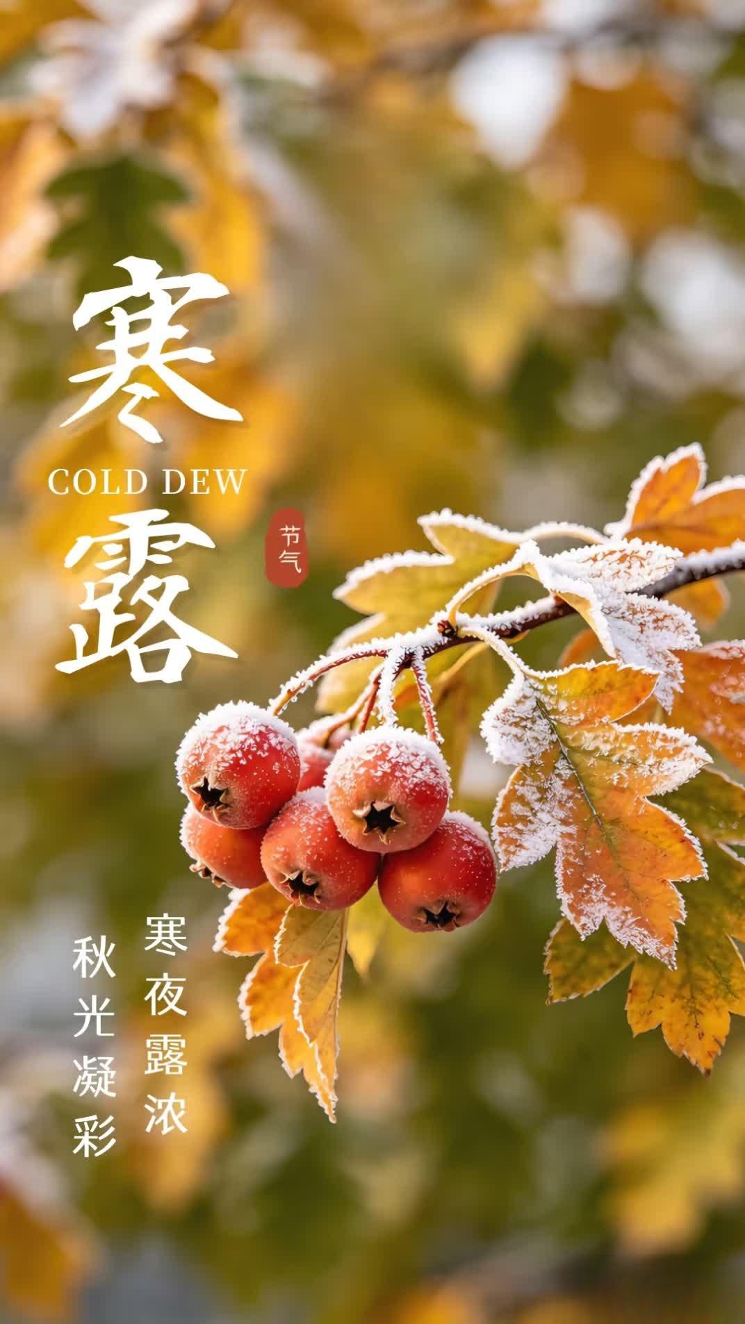 🍂寒露｜秋深霜起，人间向晚
       时序流转，悄然迎来寒露。凉意漫过山河
