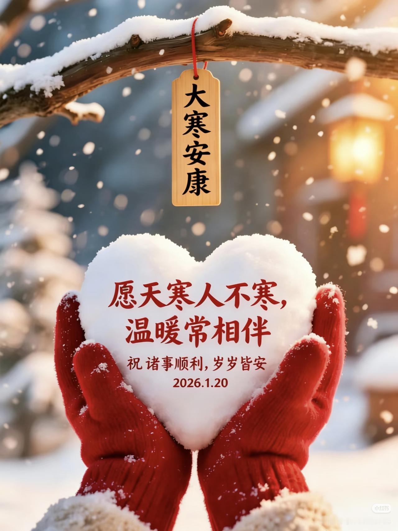 大寒已到，春天可期。问一声早安，道一声冬暖。愿你在奔忙的生活中保有从容，在严寒中