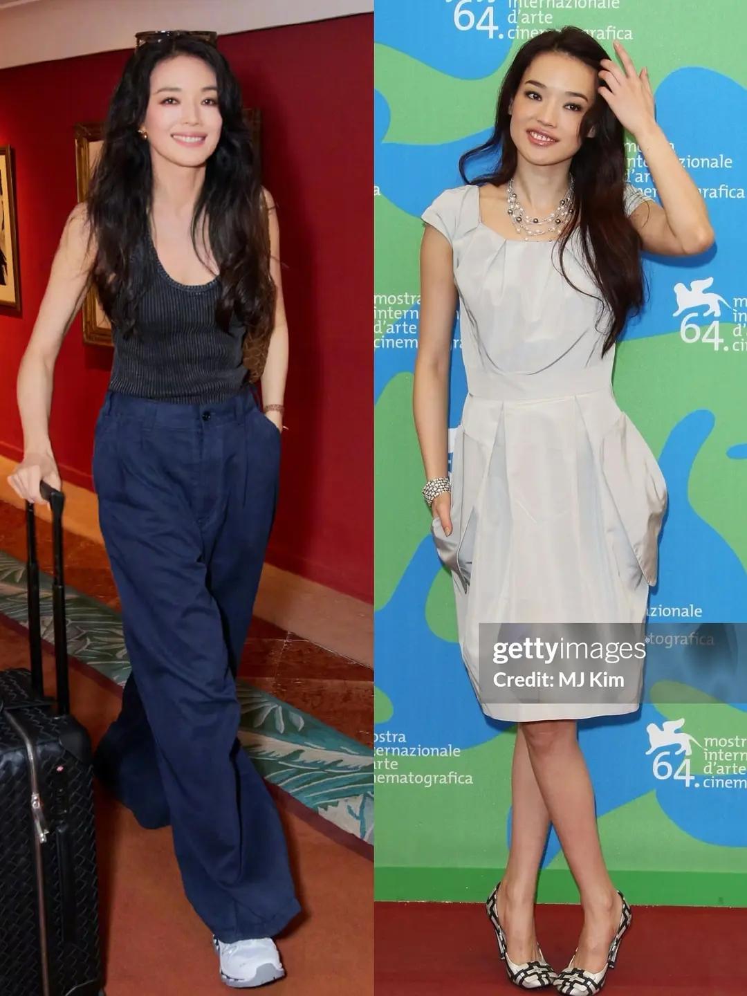 舒淇这两张图相差了18年，左边图片是舒淇2025年以电影《女孩》导演身份入围威尼