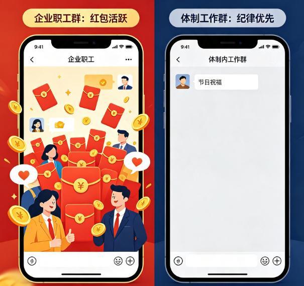 越到节假日越明显！私企、国企职工群里热闹非凡，红包刷屏不停，反观机关事业单位的工