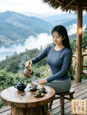 在山间木屋，享受一壶清茶，静享美好时光。