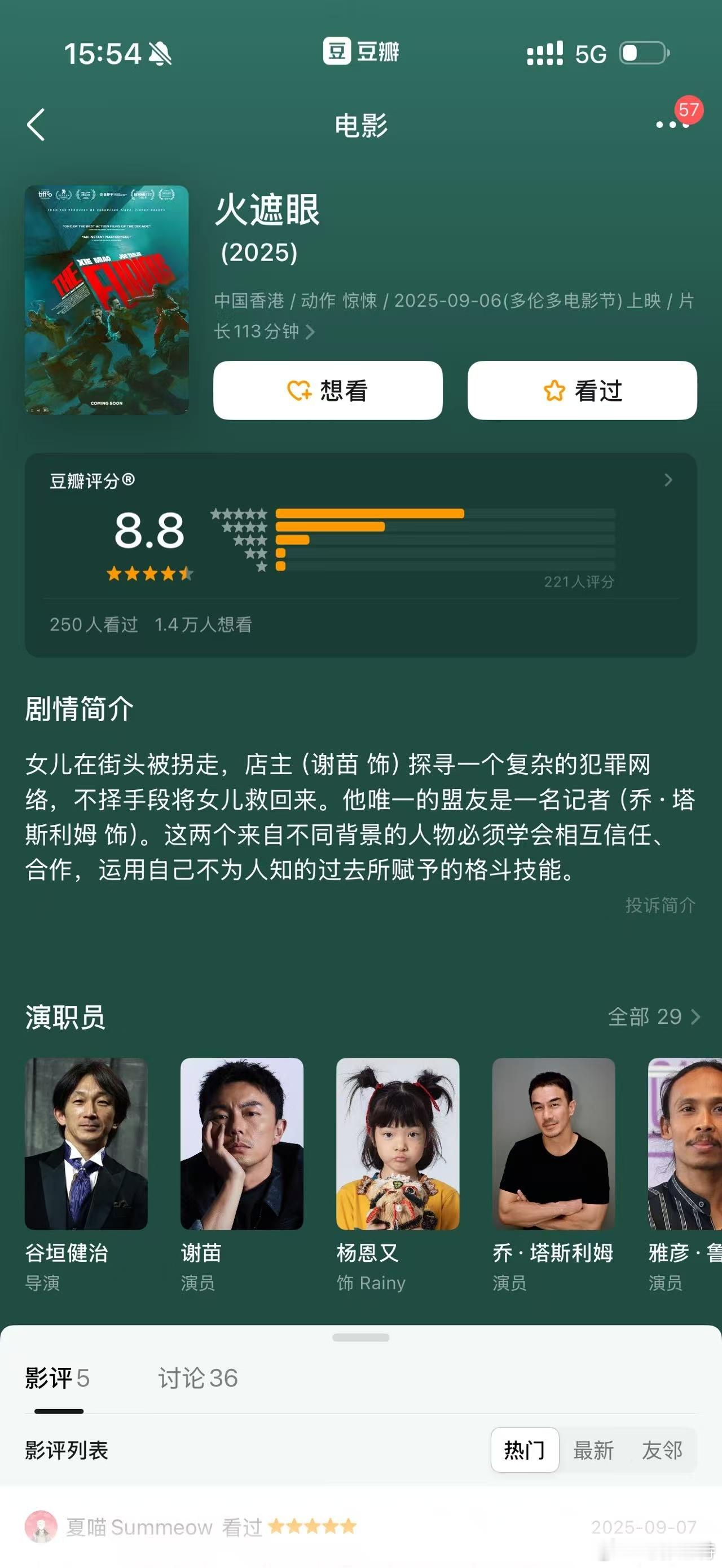 听听温特怎么说 最近直播间问的最多的就是谢苗《火遮眼》，影片热度不低呀！豆瓣开分