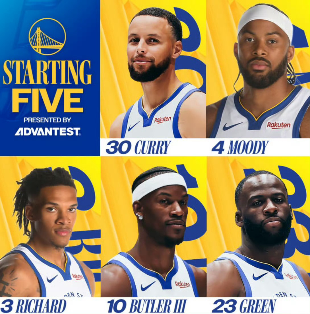 勇士对阵开拓者首发！