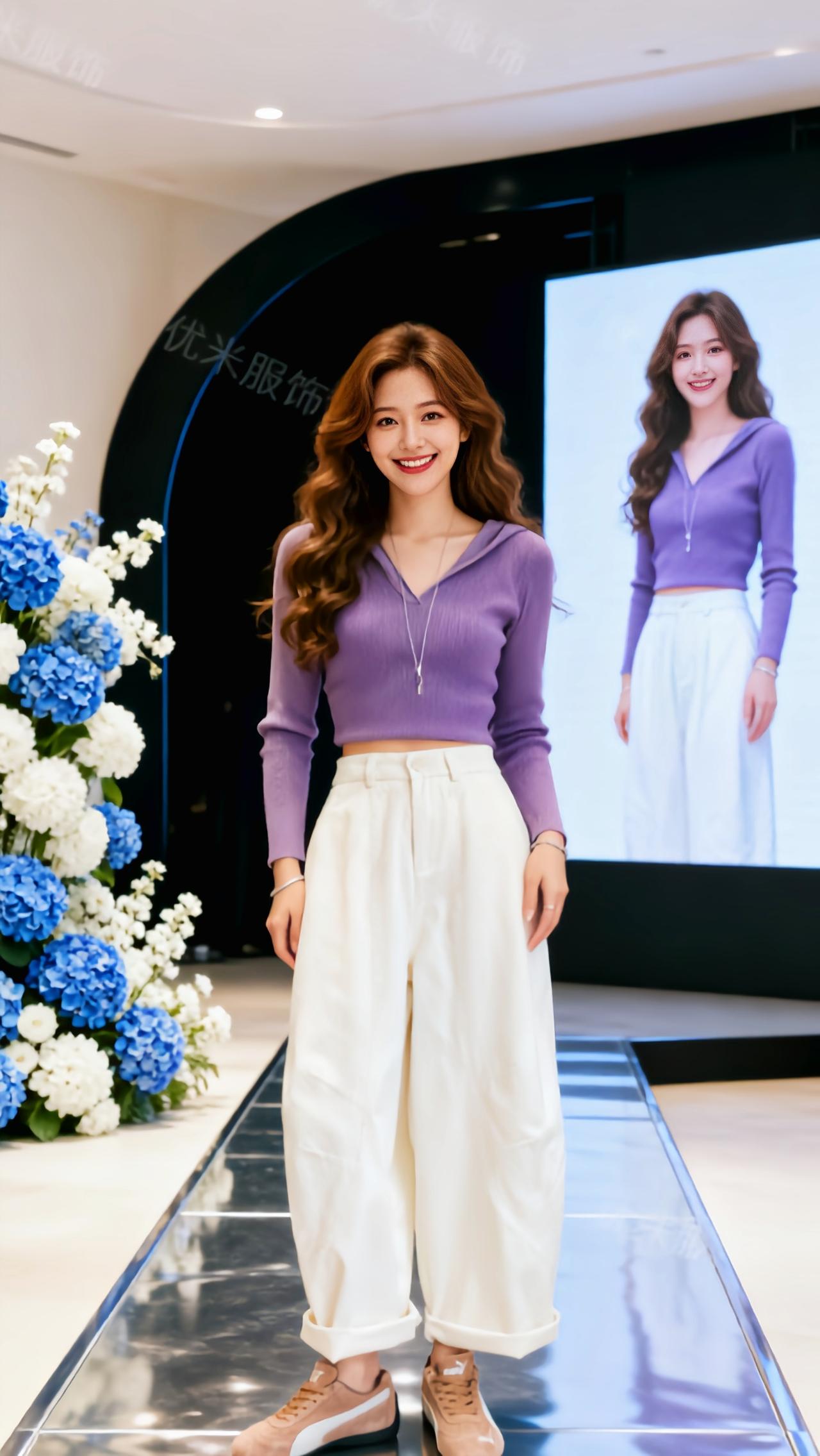 梨形身材不费力穿搭 显瘦显高显气质 时装秀正确打开方式 直筒显瘦秀场同款长裤 梨