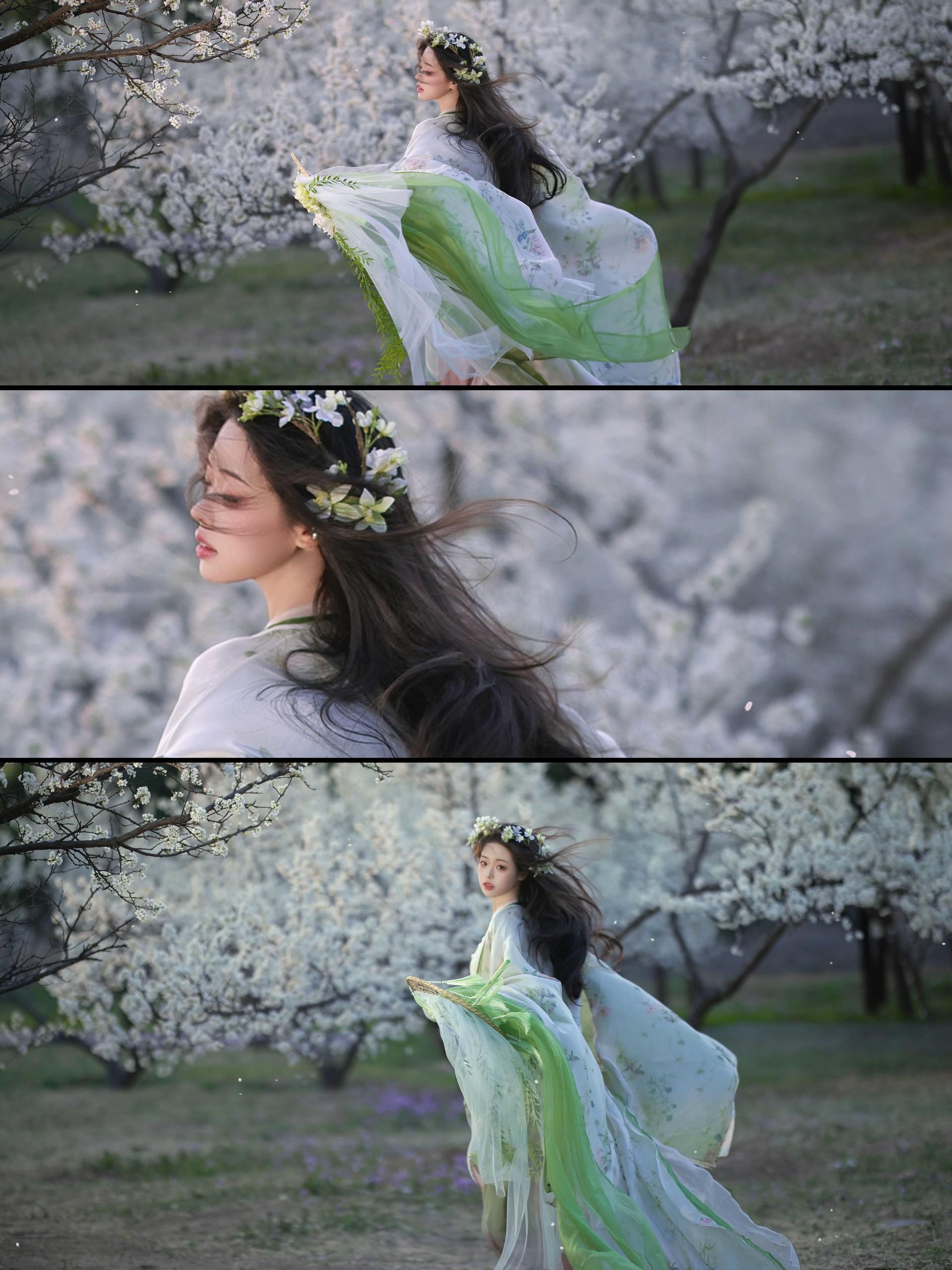 “她以风为裳”。出镜：瑶瑶 服装：三月朝夕