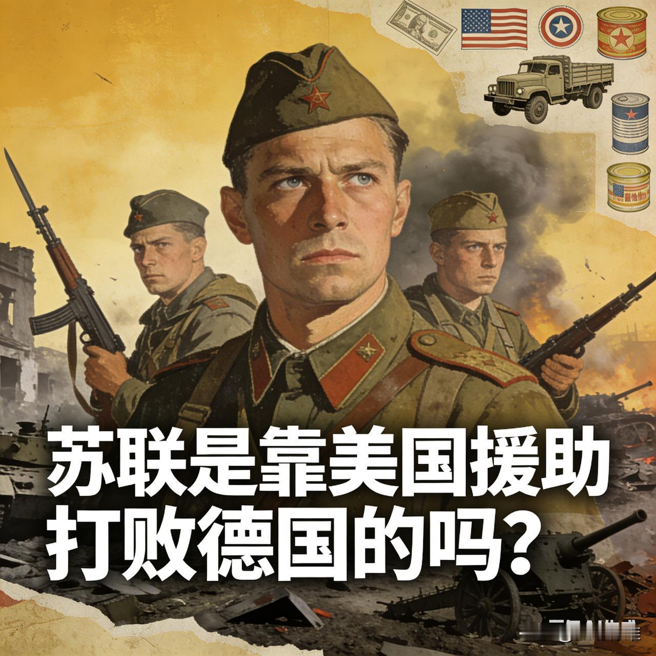 美国援助是苏联击败德国的重要外部助力，但绝非决定性因素，苏联能取胜的核心在于自身