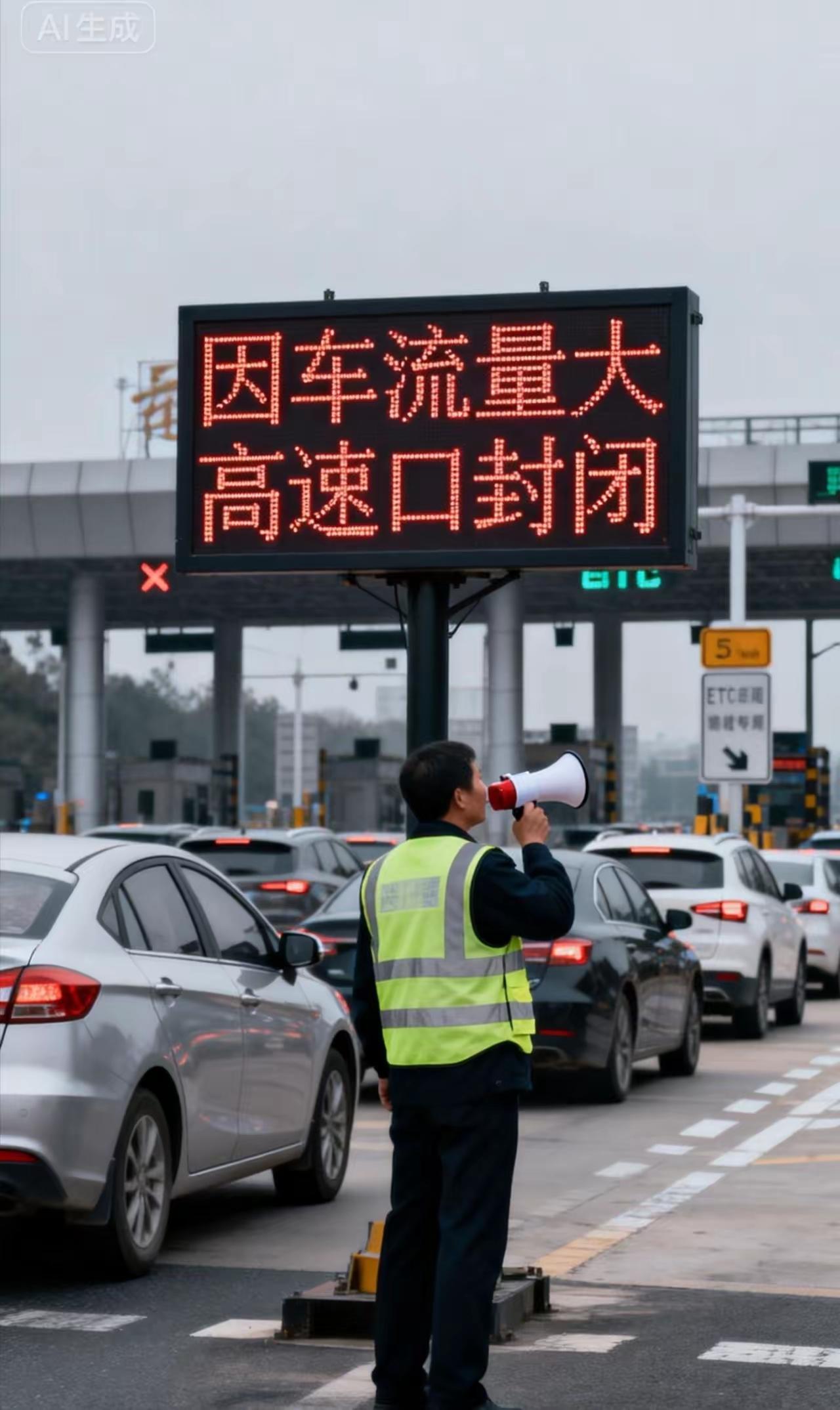 河北已经多个高速口封闭，不准上道了！这是必须要保证已经在高速路上的车辆通行，否则