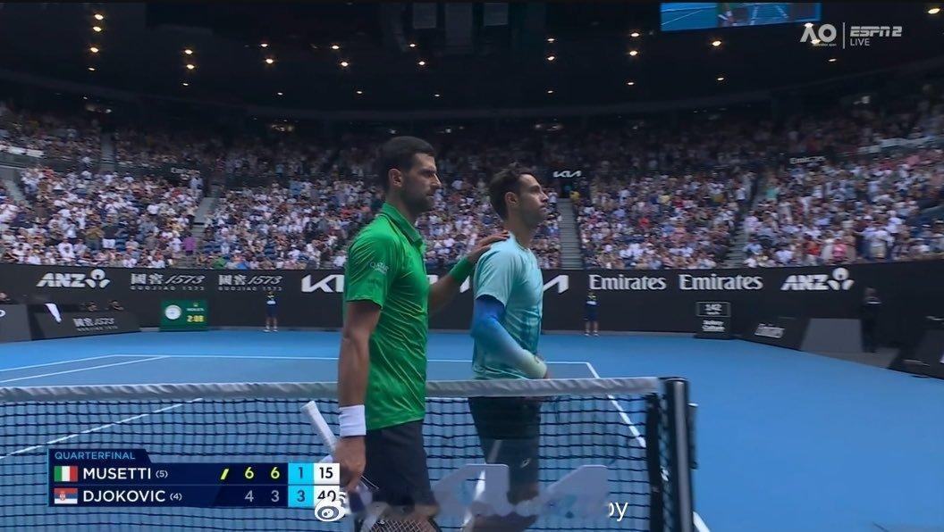 德约科维奇幸运晋级澳网4强🔥澳网2026两场对手的退赛，成功让德约科维奇第13