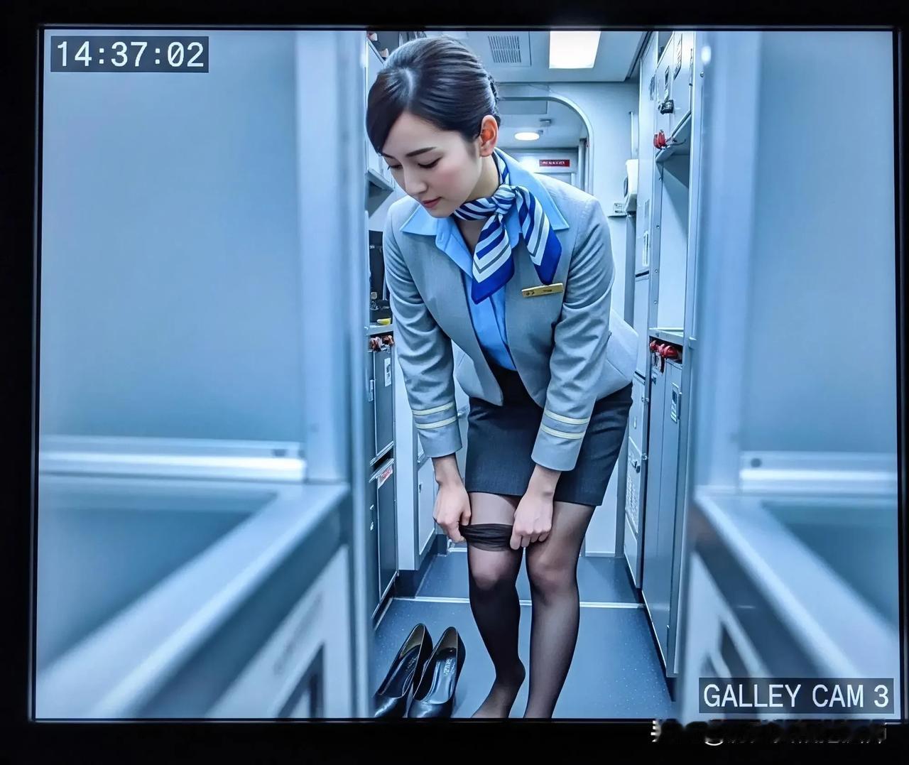 日本空姐在飞机上生活与工作记录！空姐这工作还真是吃青春饭。她们一天的生活节奏很紧