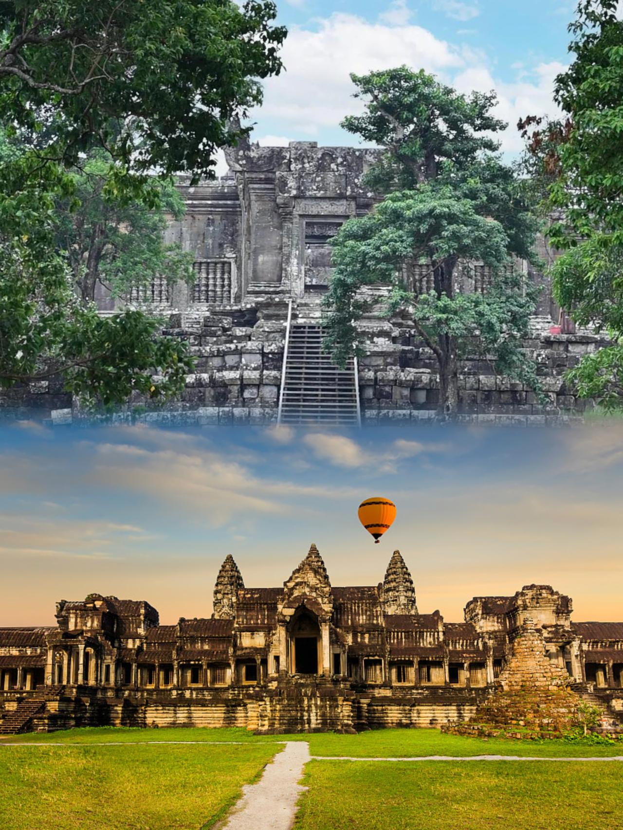 网上全是传吴哥窟被炸了，看得我脑仁生疼。

赶紧去查了下，还好是乌龙，受损的是边