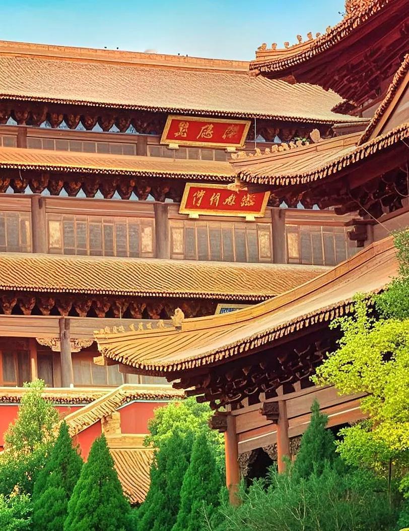 宁静的寺庙，静谧的佛像，心中的宁静