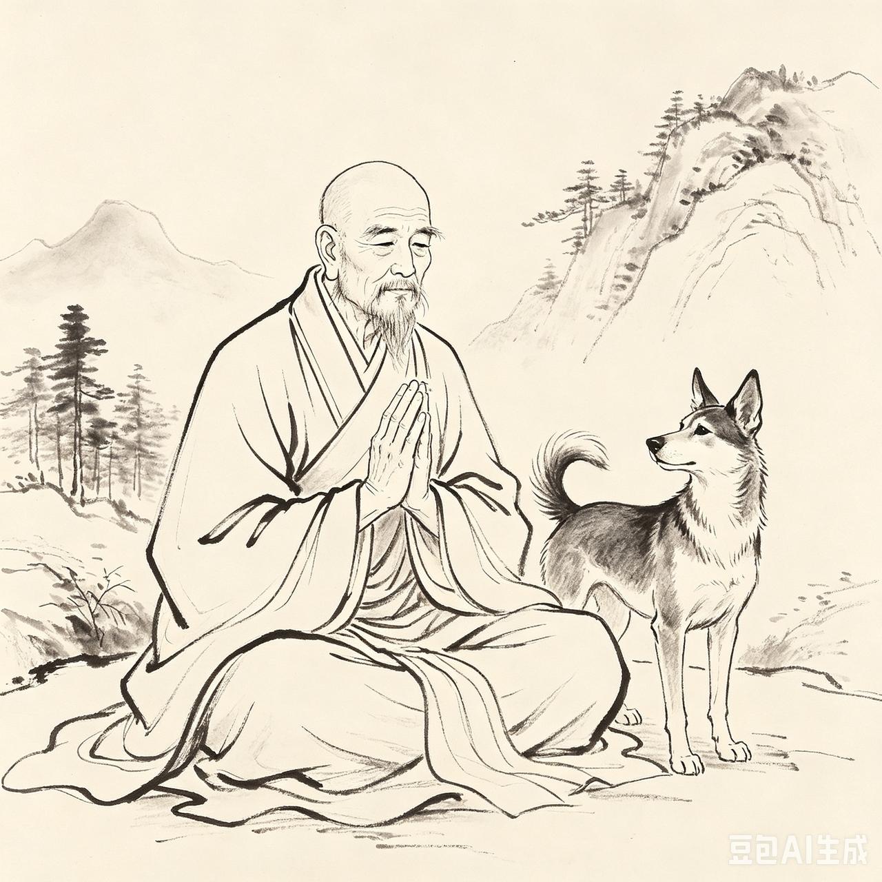 一只义犬，破了一桩杀僧案
 
滁州一座寺庙里，老和尚被强盗劫杀了。
 
徒弟哭着