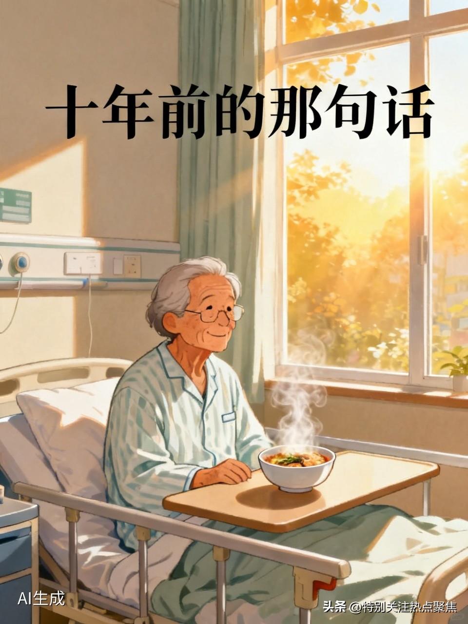 十年前，我说的那句话，多年来我一直很后悔。
十年前，在济南齐鲁医院，我因陪护哥哥