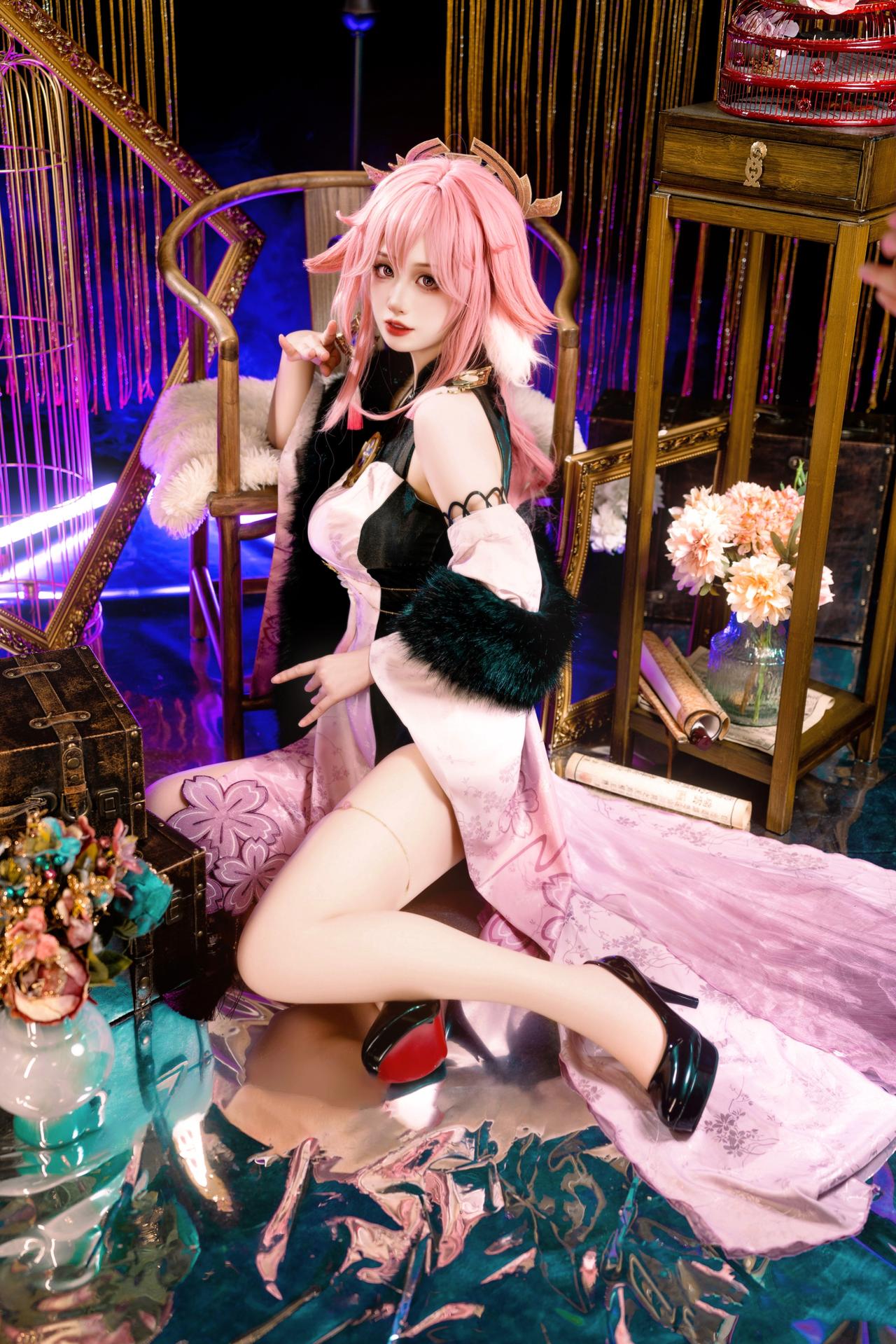 我八重神子入深渊时的战袍！
COSER：喵喵五岁啦#原神##游戏##二次元#
