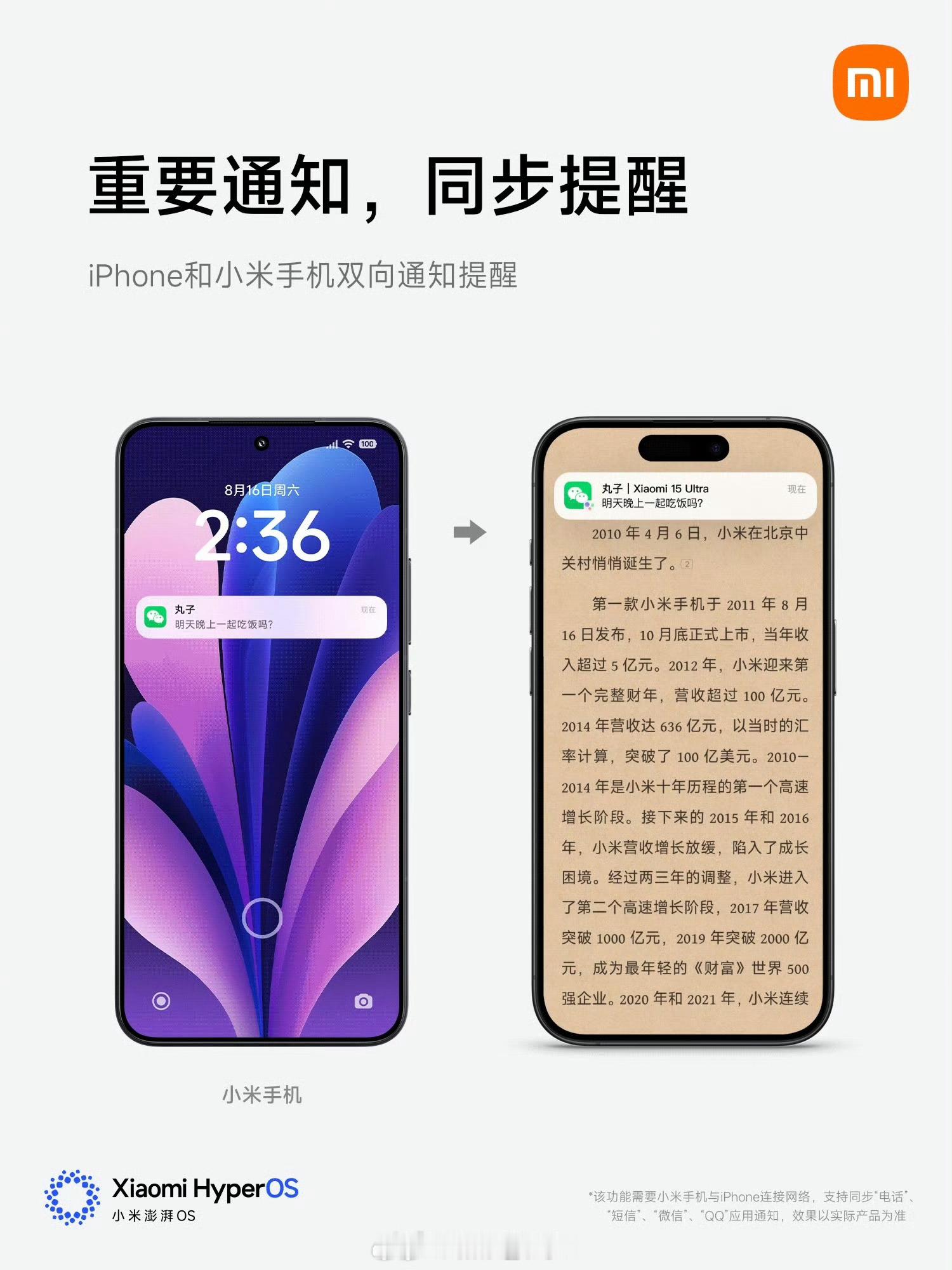 iPhone可回复小米手机消息了啊这…[跪了][跪了][跪了]iPhone当主力