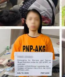 一25 岁中国女子伙同菲律宾人绑架勒索同胞，7 月 14 日被抓，身上搜出巨额现