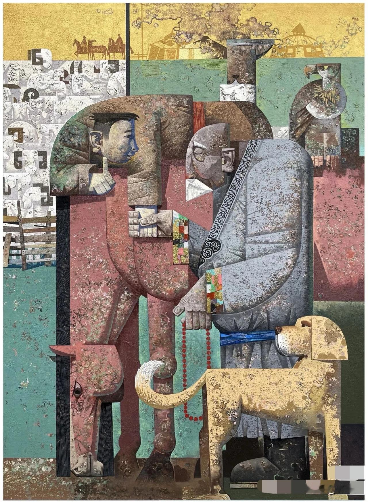 人民大画家阚胜相的绘画每一幅你都看不够

作品中富含民间艺术、中国画、综合材料等
