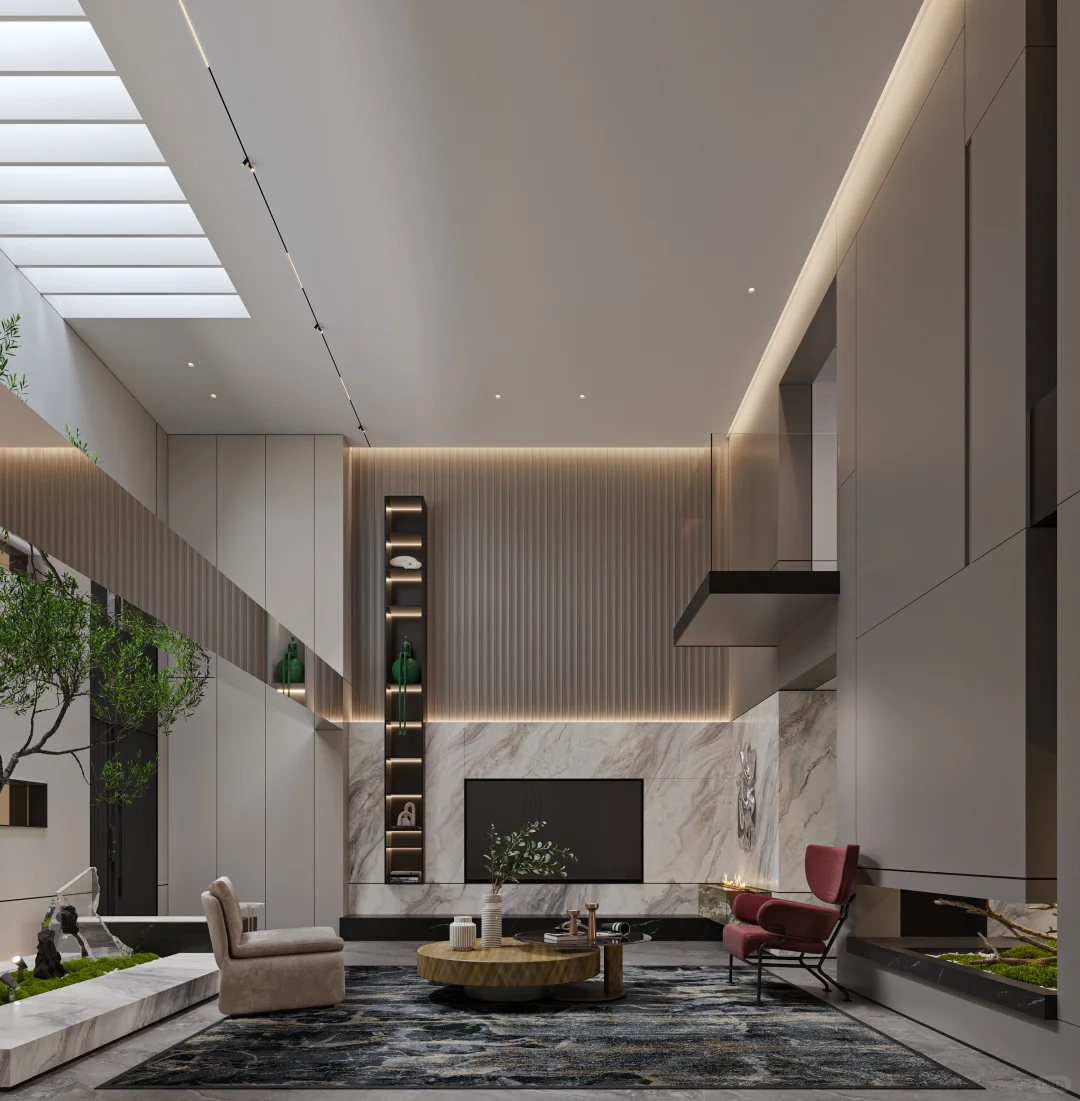 🔥昆明意式轻奢合院别墅设计