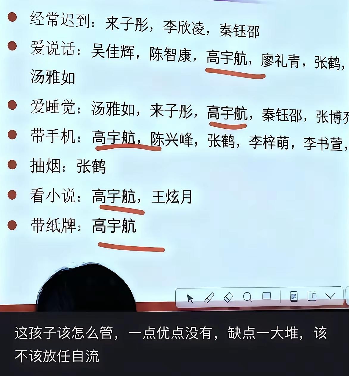 我外甥上学的时候就是这样，优点找不到一个，缺点很多
每次找家长都少不了他，后来他