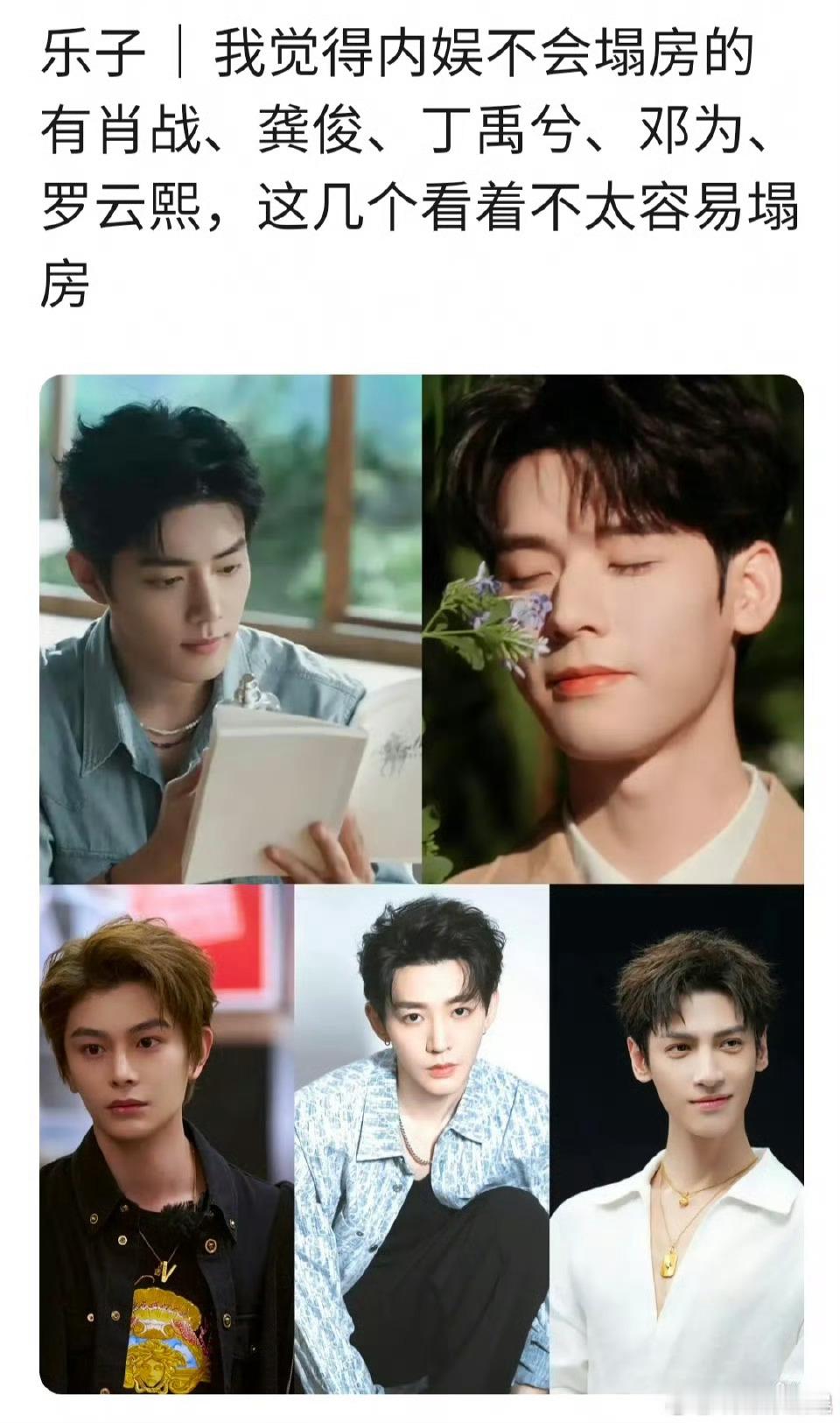 内娱最不会塌房的艺人网友提名内娱最不会塌房的艺人网友提名内娱最不会塌房的艺人，咋