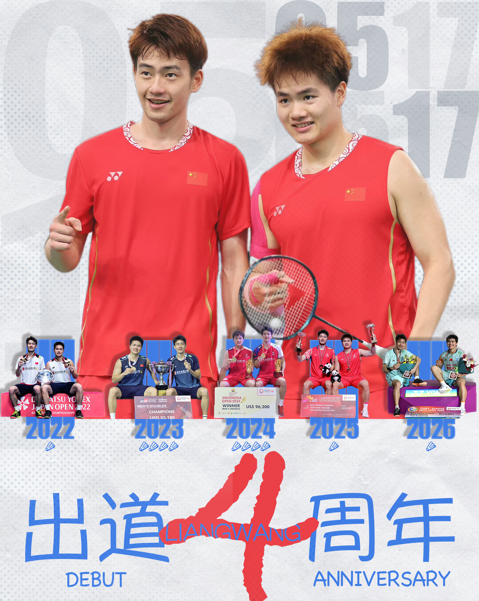 四年时间，你们从默默无闻到登顶世界第一在赛场上关关难过关关过没有一步是捷径你们走