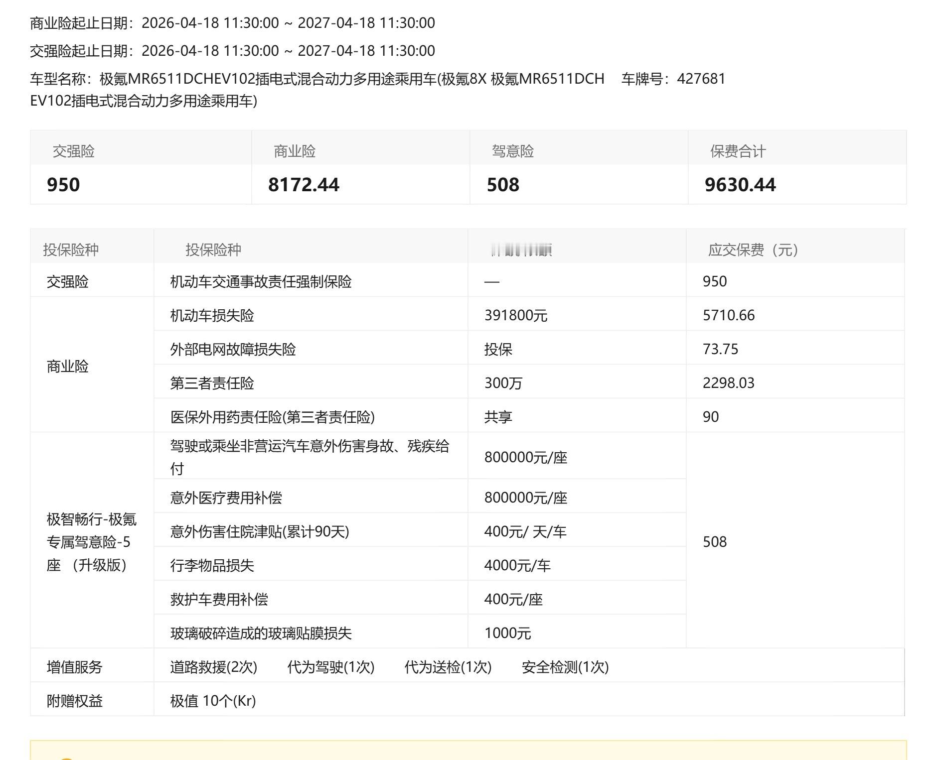 卧槽，极氪8X ultra+商业险要8000+！！！比我预期贵了1000 