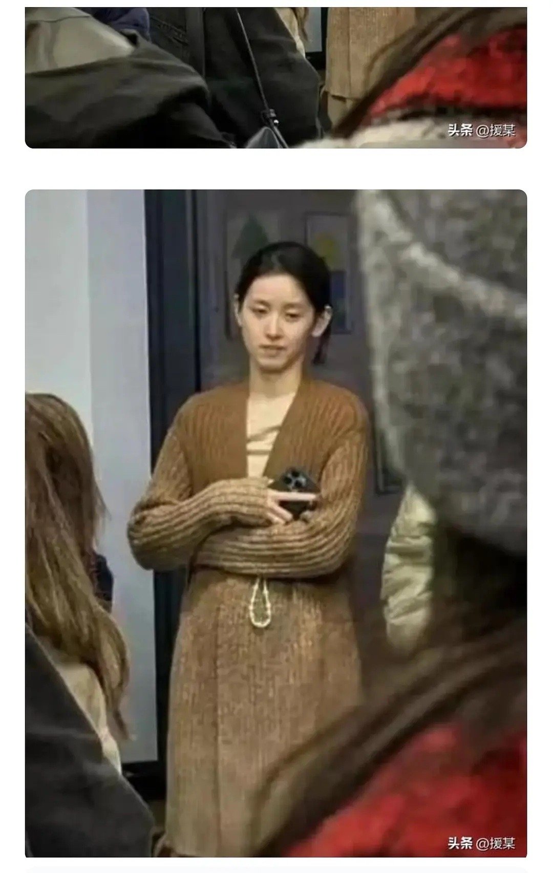 章泽天看起来“不开心” 