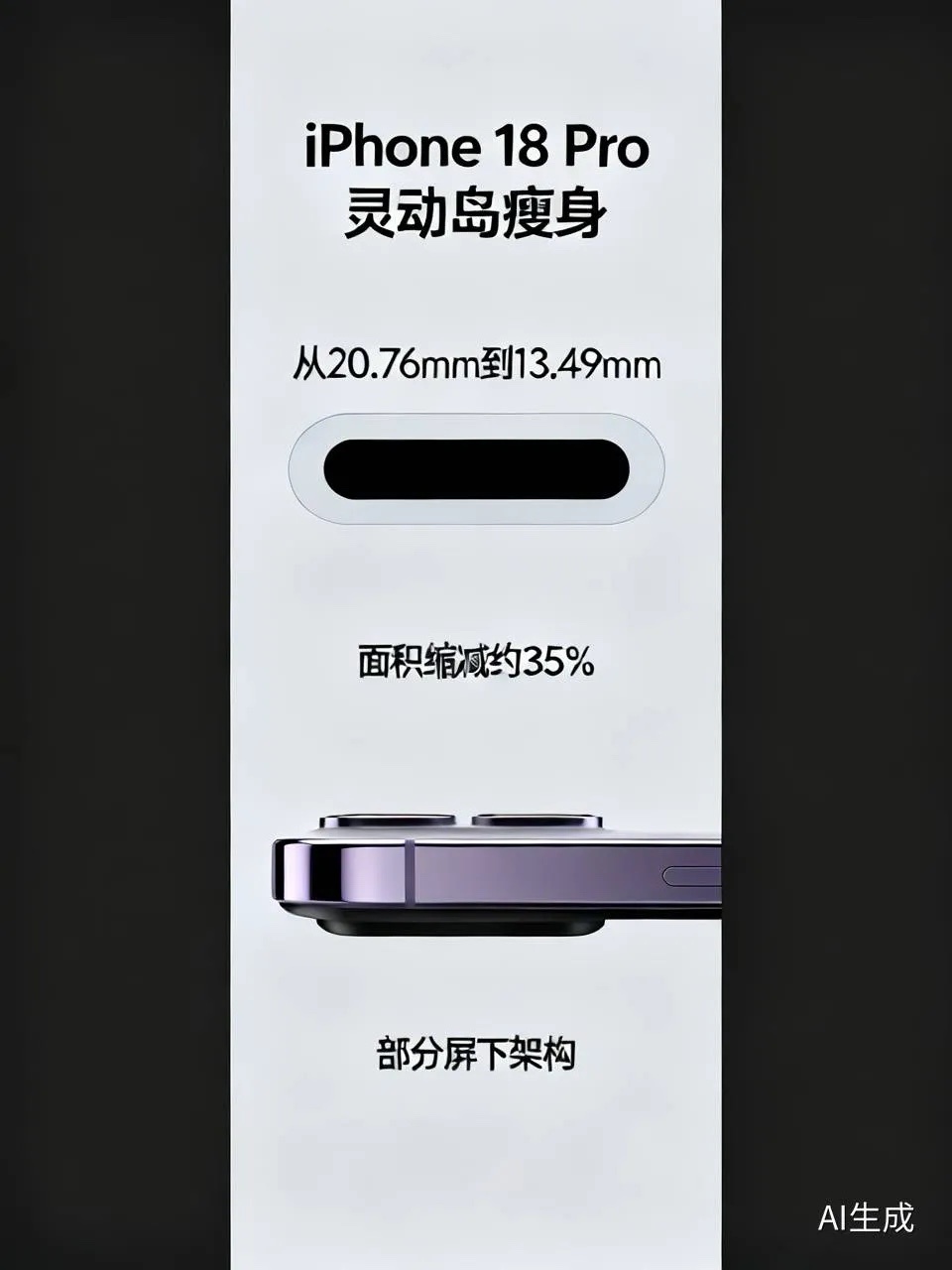 iPhone18Pro小号灵动岛这不再是简单的硬件迭代，而是在技术瓶颈与用户体验