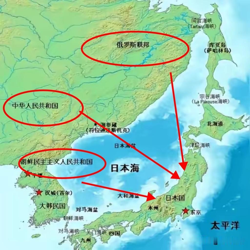 中俄朝齐心，小鬼子无路可逃…

三个拥核国家，其中有世界上第一名和第三名，再加一