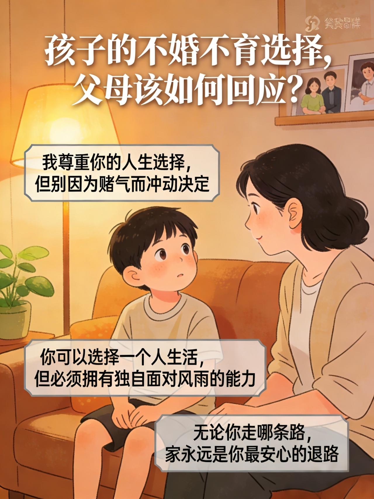 现在的孩子，越来越敢对父母说：我不结婚，也不生孩子
 
越来越多年轻人，会直接跟