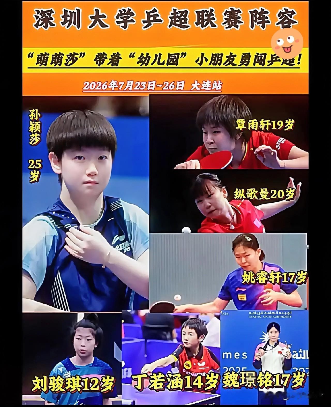 🔥乒超现状太扎心！
莎莎独守深大成光杆司令
带娃娃兵征战格局封神

     